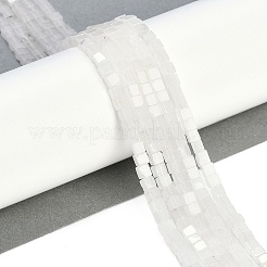 天然石クリスタルクォーツビーズ連売り  ロッククリスタルキューブビーズ  3.5x3.5x3.5mm  穴：0.7mm  約110個/連  15.16''（38.5センチメートル）&nbsp;G-B129-A01-01