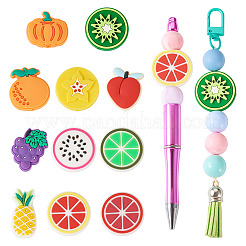 11Pcs 11 Styles PVC Fruit Beads&nbsp;KY-TA0001-48