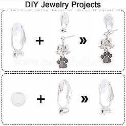 36Pcs Brass Clip-on Earring Converters Findings&nbsp;KK-SP0001-10S