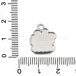 合金エナメルチャーム  プラチナ  恐竜のチャーム  16x14.5x1.5mm  穴：1.5mm&nbsp;FIND-E049-08A-P