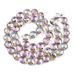 Transparent Electroplate Glass Bead Strands&nbsp;EGLA-P049-01A-HR01