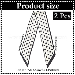 Polka Dot Pattern Polyester Fabric Scarf for Women Girls&nbsp;AJEW-WH20072-65