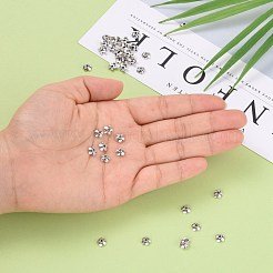アンティークシルバーのチベットの銀5花びらの花ビーズキャップメッキ  鉛フリー＆カドミウムフリー  約6.5mm長  6.5 mm幅  厚さ2mm  穴：2mm&nbsp;X-LFH10006Y
