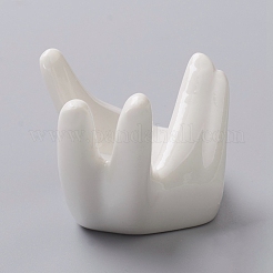 磁器のディスプレイ装飾  手  ホワイト  8x4x4.5cm&nbsp;X1-DJEW-WH0007-01
