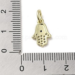 Brass Micro Pave Cubic Zirconia Charms&nbsp;KK-E092-25G-02