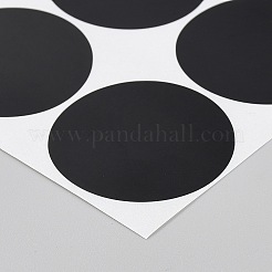 フラットラウンドい粘着ステッカー  DIYアルバムスクラップブック用  グリーティングカード  背景紙  ブラック  210x105x0.1mm&nbsp;STIC-WH20002-36A-02