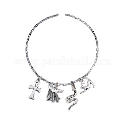 100 pcs 10 Style Tibetan Style Alloy  Pendants&nbsp;TIBEP-CJ0001-33