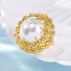 Brass Cuff Rings for Women&nbsp;RJEW-Q009-10G