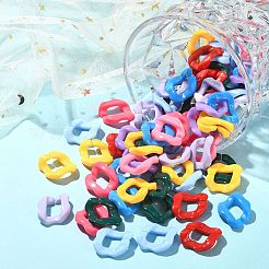 180 個 9 色のアクリルリンクリング  クイックリンクコネクタ  ねじれた菱形  カーブチェーン製作用  ミックスカラー  25.5x21x6mm  20個/カラー&nbsp;MACR-CJ0001-51