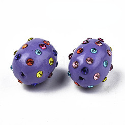 Polymer Clay Rhinestone Beads&nbsp;RB-T017-32C