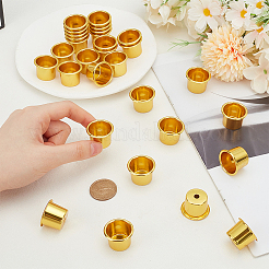 アルミキャンドルカップ  コラム  ゴールドカラー  27x19mm  穴：5mm  内径：21mm&nbsp;FIND-WH0110-988