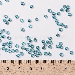 MIYUKIラウンドロカイユビーズ  日本製シードビーズ  （rr1824)派手な裏地付きシルバースカイ  8/0  3mm  穴：1mm  約422~455PCS /ボトル  10 G /ボトル&nbsp;SEED-JP0009-RR1824