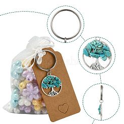 Natural & Synthetic Mixed Stone Keychains&nbsp;KEYC-FS0001-14