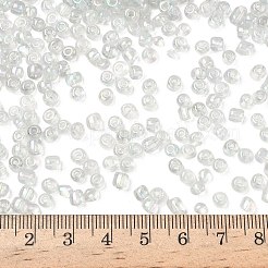 ラウンドガラスシードビーズ  透明色の虹  ラウンド  透明  6/0  4mm  穴：1.5mm  約4500個/ポンド&nbsp;SEED-A007-4mm-161