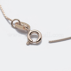 925 Sterling Silver Box Chain Necklaces&nbsp;STER-F039-40cm-05RG