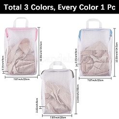 ポリエステルジッパーバッグ  ハンドル付き  長方形  ランドリーバッグ  ミックスカラー  20~34.5x20x8cm&nbsp;ABAG-CN0001-38D