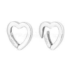 スターリングシルバーのスプリングゲート925個（リング付き）  925銀メッキ  15x14x2mm&nbsp;FIND-PH0021-77C