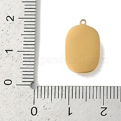 合成ターコイズペンダント  長方形チャーム  イオンプレーティング（IP）304ステンレス鋼セッティング  ゴールドカラー  16x10x3mm  穴：1mm&nbsp;STAS-M080-06G