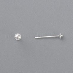 304ステンレススチールスタッドピアス金具  銀  13x3mm  ピン：0.8mm&nbsp;STAS-H436-25S-3mm