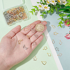 150Pcs 15 Styles 304 Stainless Steel Open Pendants&nbsp;STAS-WR0001-19A