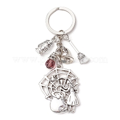 Halloween Tibetan Style Zinc Alloy K9 Glass Keychains&nbsp;KEYC-JKC01237