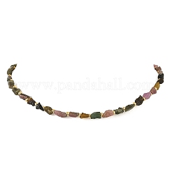 Natural Multicolor Tourmaline Beads Beaded Necklaces&nbsp;NJEW-JN06615