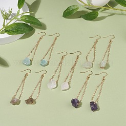 Irregular Raw Natural Gemstone Dangle Earrings&nbsp;EJEW-JE04849