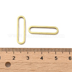 真鍮製フレームコネクター  カドミウムフリー＆ニッケルフリー＆鉛フリー  ゴールドカラー  オーバル  22x6x1mm  内径：20x4mm&nbsp;KK-K357-05A-G