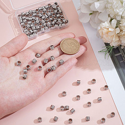 120Pcs 202 Stainless Steel Beads&nbsp;STAS-ME0002-49