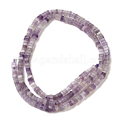 天然石アメジストビーズ連売り  正方形  3x3x1.5mm  穴：1mm  約240個/連  16.14インチ（41cm）&nbsp;G-N342-86