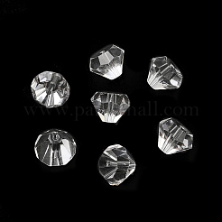 K9ガラス  模造オーストリアクリスタルビーズ  グレードAAA  多面カット  ダイヤモンド  透明  9.5~10x7~8mm  穴：0.9~1mm&nbsp;SWAR-F075-10mm-01