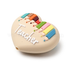 Teachers' Day Silicone Beads&nbsp;SIL-D013-05C