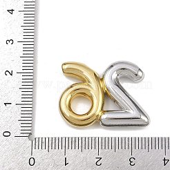 304ステンレスペンダント  ナンバー26チャーム  イオンプレーティング（ip）  ゴールデン·ステンレス鋼色  21x28x5mm  穴：2mm&nbsp;STAS-B108-09PG