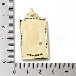 Brass Micro Pave Cubic Zirconia Pendants with Enamel&nbsp;KK-H458-03G-11