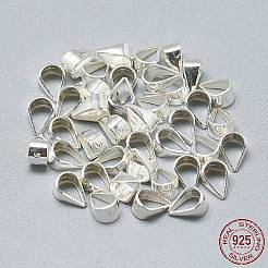 ベールに925スターリングシルバースナップ  未はんだ  スタンプ925個付き  銀  6.5x4.5x3.5mm  穴：3.5x5mm&nbsp;STER-T002-216S