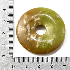 天然南方翡翠ペンダント  ドーナツ/円盤  ドーナツ幅：15.5~16mm  39~40x6~7mm  穴：8mm&nbsp;G-F524-H21