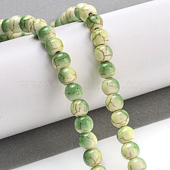 Baking Paint Synthetic Turquoise Beads Strands&nbsp;G-H060-03A