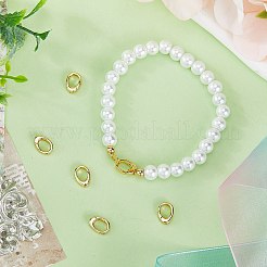 6Pcs Brass Spring Gate Rings&nbsp;KK-SC0003-80