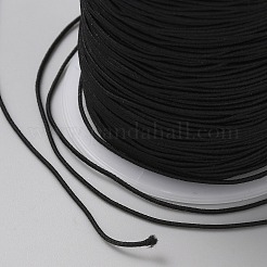 100mポリエステル伸縮コード  スプールで  ラウンド  ブラック  0.8mm&nbsp;OCOR-WH20003-06A-02