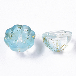 Two Tone Transparent Spray Painted Glass Beads&nbsp;X-GLAA-N035-06A-G08