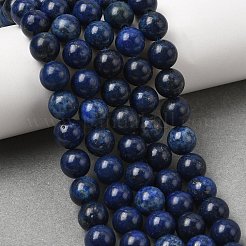 Dyed Round Natural Lapis Lazuli Beads Strands&nbsp;G-K081-8mm