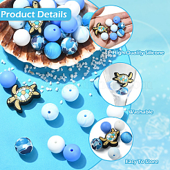 37Pcs 6 Styles Silicone Beads&nbsp;SIL-YW0002-63