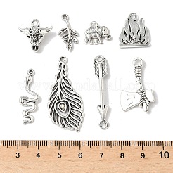 40Pcs 8 Styles Tibetan Style Alloy Pendants&nbsp;TIBEP-FP0001-17