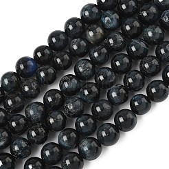グレードB天然タイガーアイビーズ連売り  染め  ラウンド  ブラック  8.5mm  穴：1.2mm  約46~48個/連  14.76''（37.5センチメートル）&nbsp;LS-G-F591-18-8mm-03