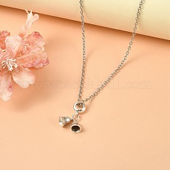 チベット風合金ヨーロピアンダングルチャーム  ベル大穴ペンダント  アンティークシルバー  24mm  ベル：10x8mm  穴：5mm&nbsp;MPDL-YW0001-02
