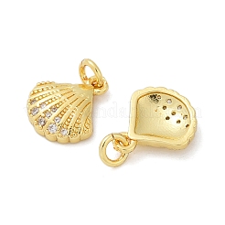 Brass Micro Pave Cubic Zirconia Pendants&nbsp;KK-U073-04G