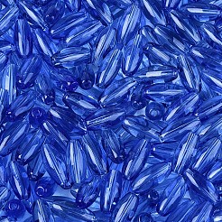 透明な色のガラスシードビーズ  オーバル  藤紫色  9x4mm  穴：1.2mm  約1875個/ポンド&nbsp;SEED-T007-16N