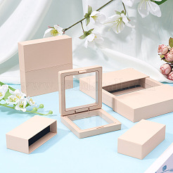 3 Bags 3 Styles Square Transparent PE Thin Film Suspension Jewelry Display Box&nbsp;CON-TA0001-38D
