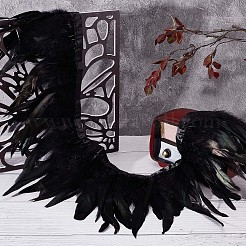 Gothic Style Natural Feather Cape&nbsp;AJEW-WH0329-66