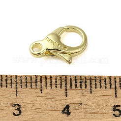 真鍮カニカン  カドミウムフリー＆ニッケルフリー＆鉛フリー  ゴールドカラー  12.5x8x3mm  穴：1.6mm&nbsp;KK-B089-24B-G